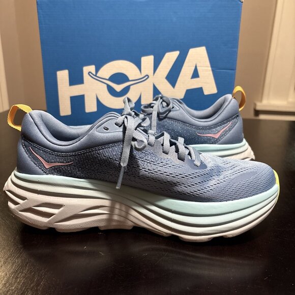 Size 8.5 - Hoka One One HOKA Bondi 8 Shadow Dusk. Womens Running Shoes. Blue - Picture 5 of 7